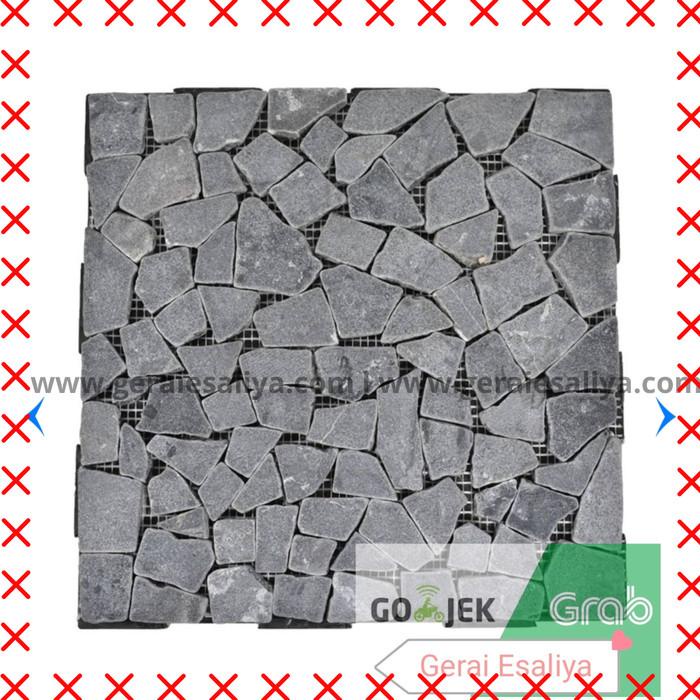 Pipie | Kris Stone Deck/Tile Deck/Taman Tile Outdoor 30X30Cm Batu Hitam