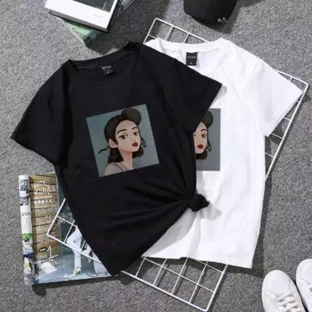 FOUR FASHION WOMEN GIRL TEE BAHAN SPANDEX UKURAN ALLSIZE FIT L 1R