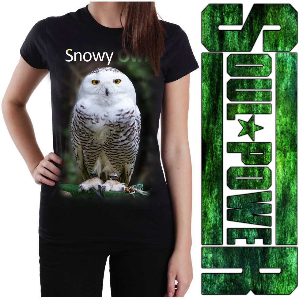 KAOS 3D DISTRO SATUAN ANIMAL HEWAN BINATANG BURUNG HANTU SNOWY OWL ORIGINAL SOULPOWERSTYLE