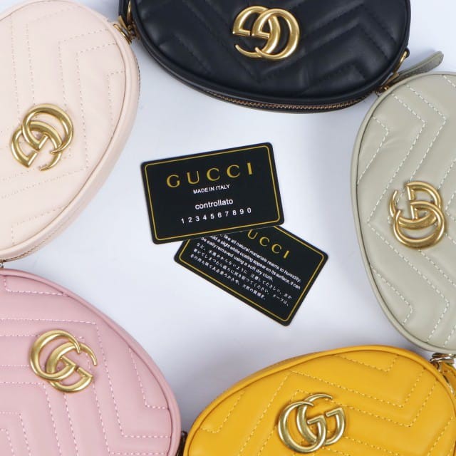 Gucci GG Marmont quilted-leather Belt Bag MD0804#MD TAS WANITA BERKUALITAS
