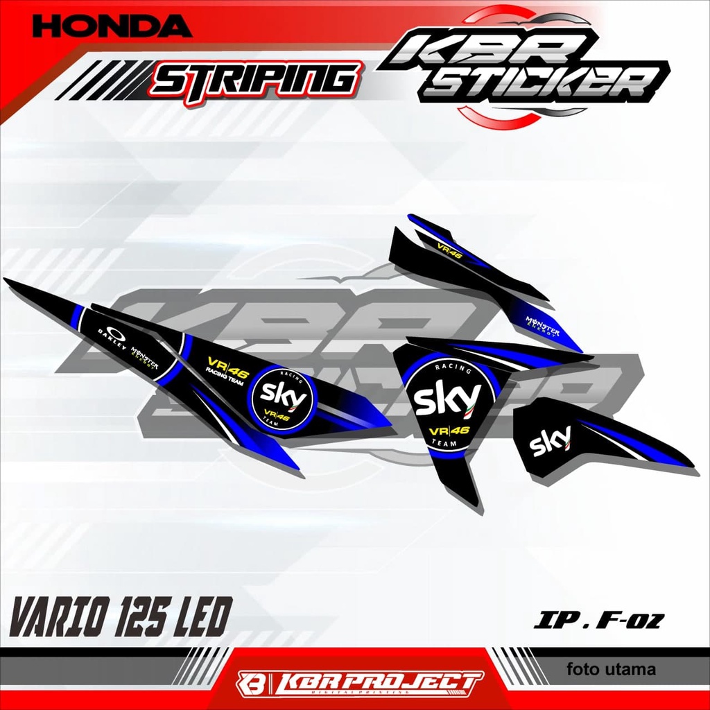 VARIO 125 LED (COD) STICKER STRIPING MOTOR HONDA VARIO 125 LED.02