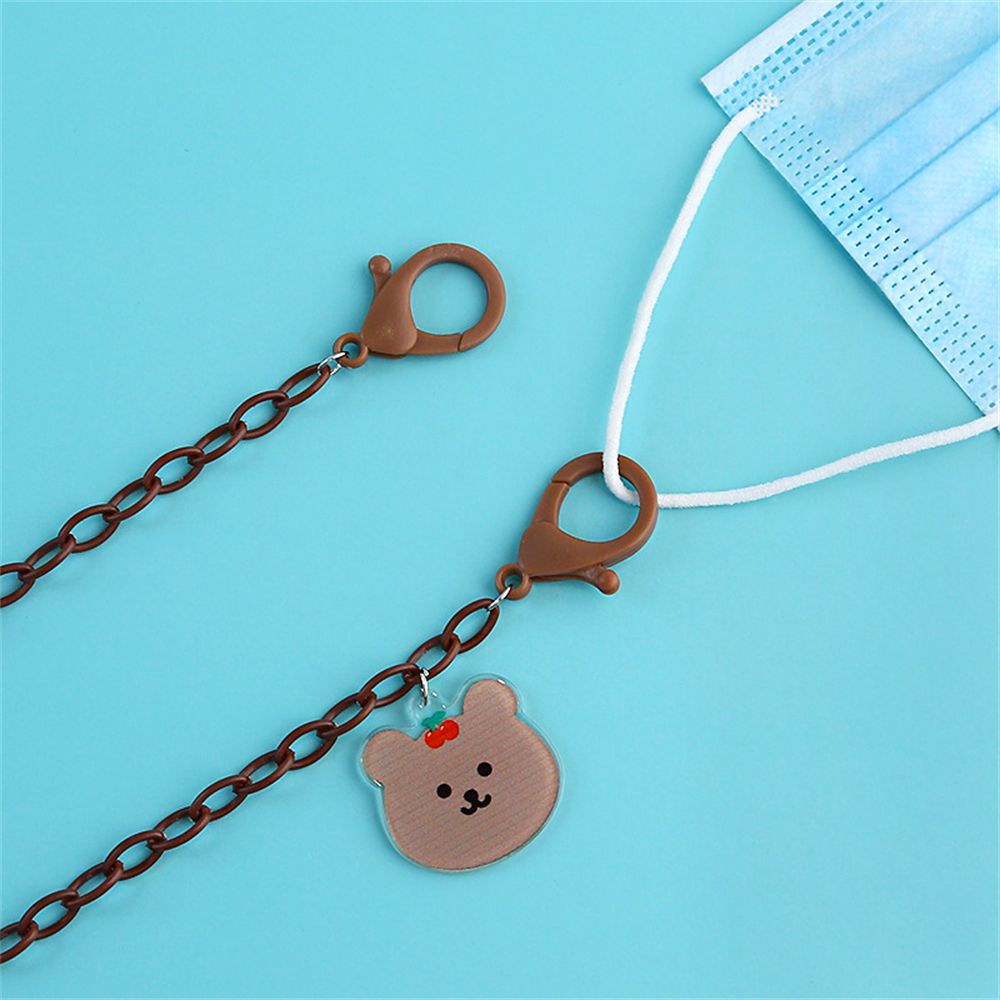 Top Tali Lanyard Holder Kacamata Anti Hilang Motif Kartun Beruang Bahan Akrilik Untuk Anak