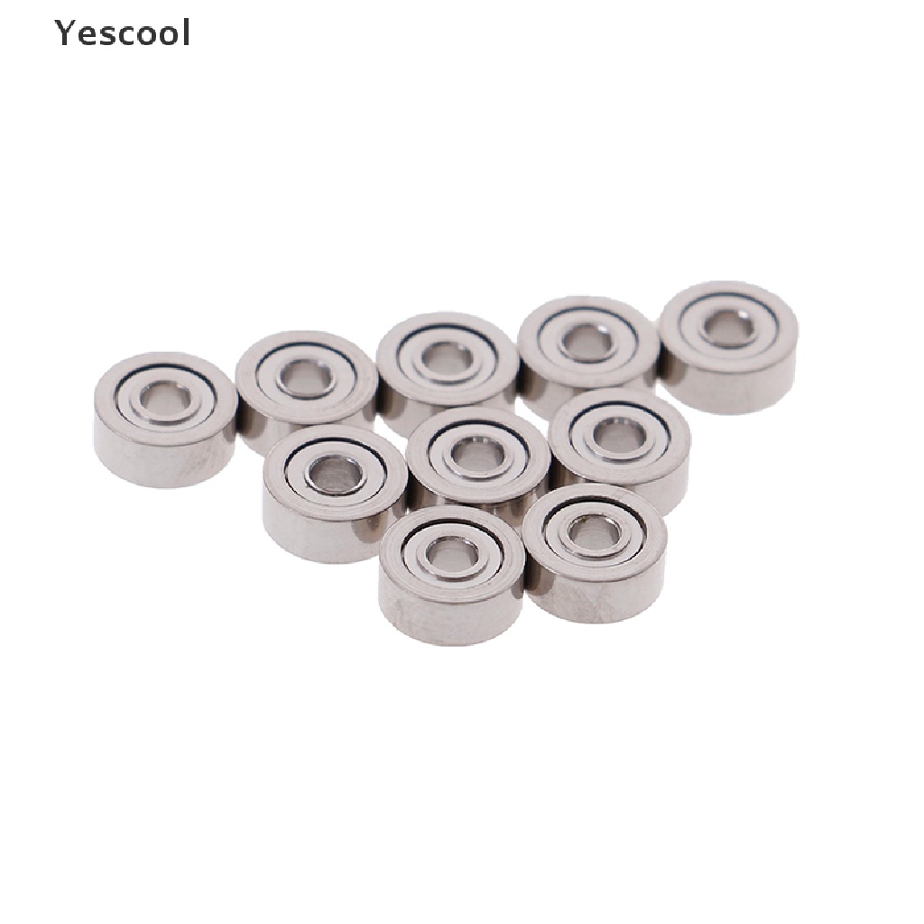 Yescool 10Pcs MR62ZZ (2X6 X 2.5mm) Bola Bearing metal mini Presisi