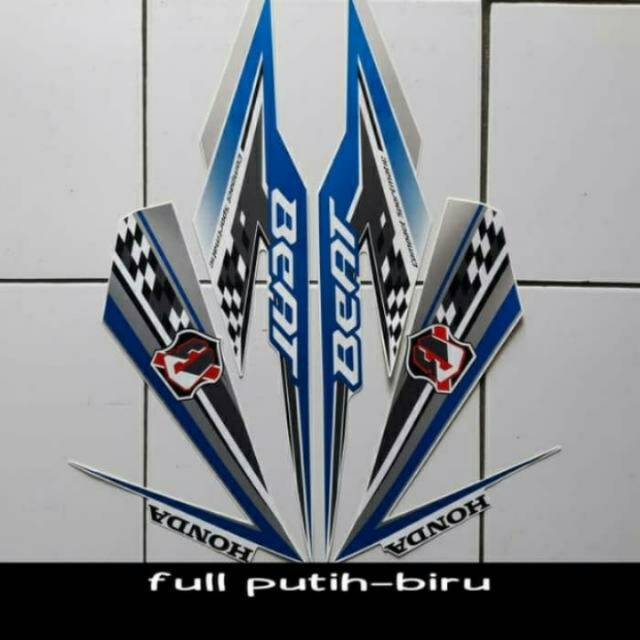 Striping beat fi esp 2018 - full biru putih