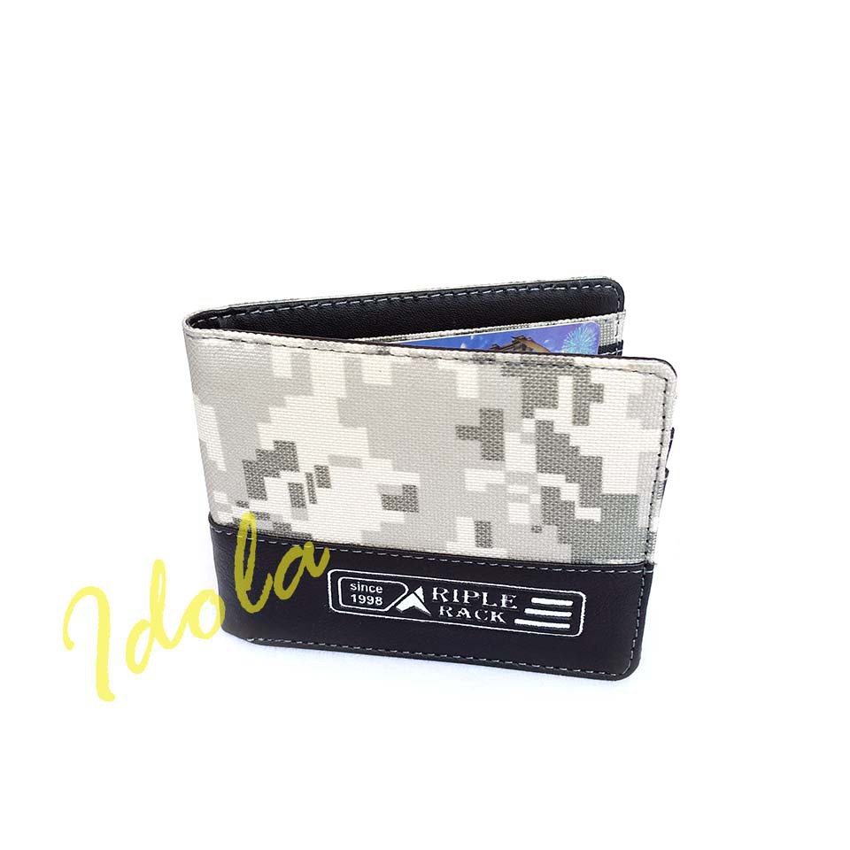 Dompet Pria Triple Track ARMY Dompet Kanvas Doreng