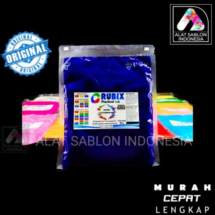 

Aman Tinta Sablon Rubix Hc Plastisol Navy Blue High Coverage 200Gr Diskon