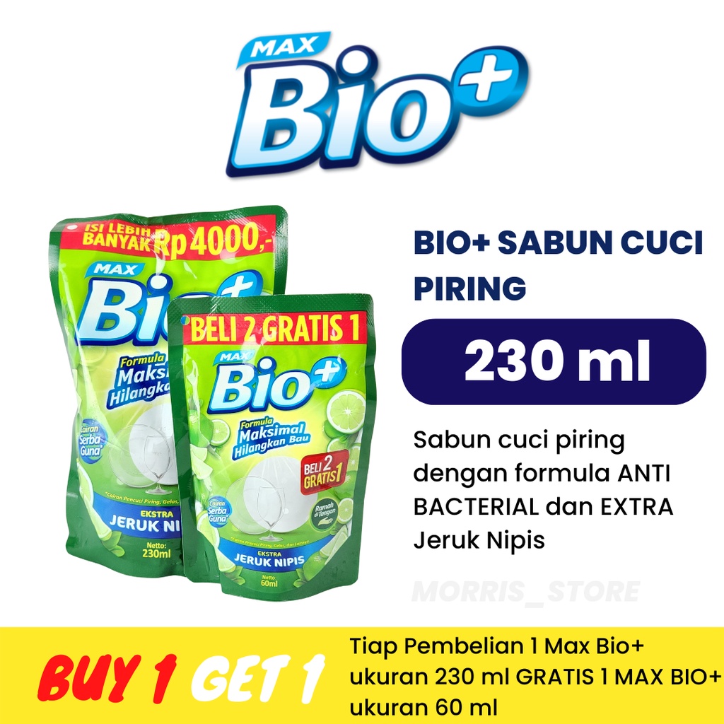 Max Bio+ Sabun Cuci Piring 230ML