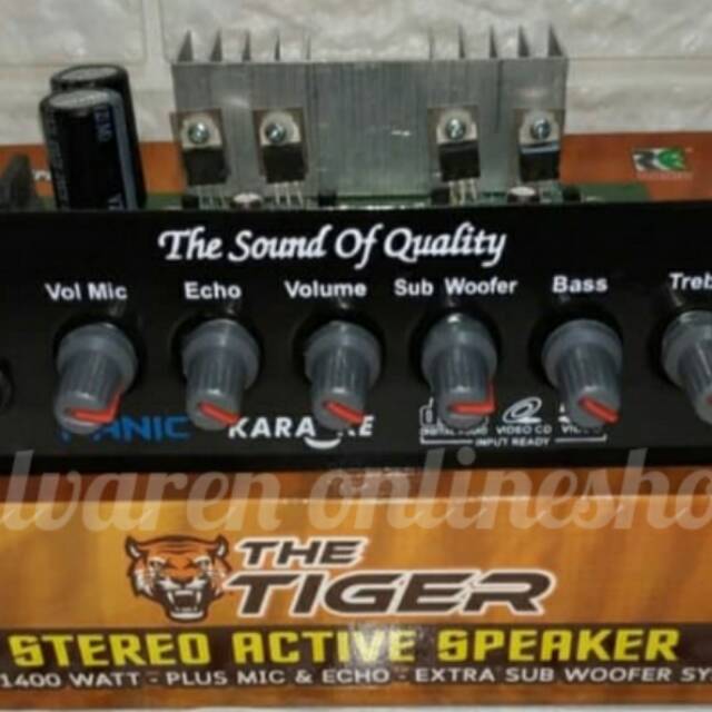 Kit Power Amplifier Speaker Aktif Stereo Karaoke Plus Echo