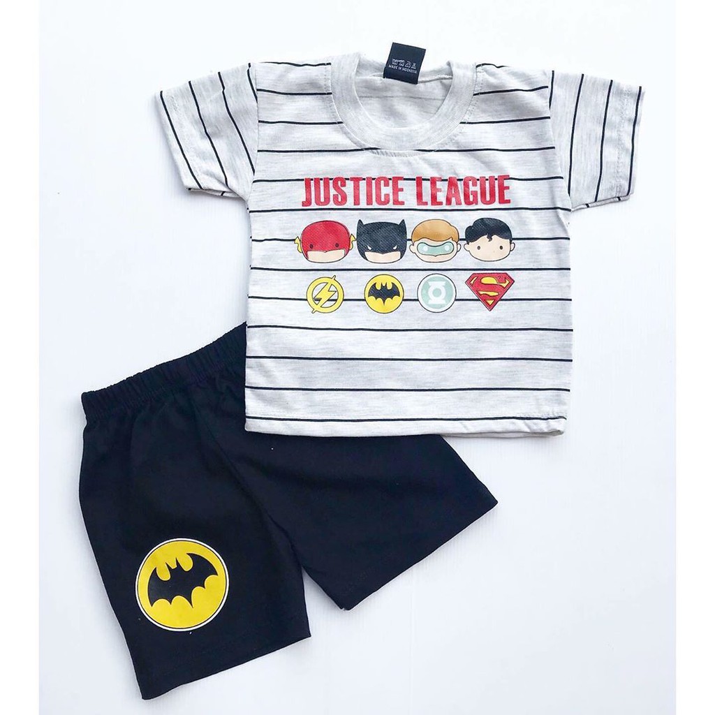 Justice Setelan Anak Baju Setelan Kaos Celana Pergi Jalan Lucu Fashion Anak Bayi Cowok Laki Terlaris