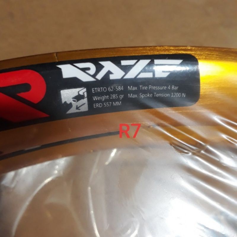 Rim/Velg/Pelek Raze R7 32 hole Alloy Rim Sepeda Mtb 27.5