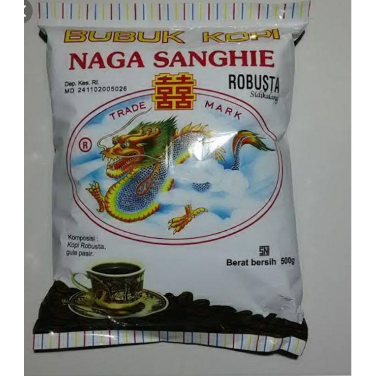 

Kopi bubuk robusta sidikalang naga sanghie 500gr medan