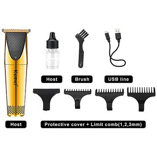 Kemei KM-628A USB Rechargeable Hair Clipper Cordless Electric Hair