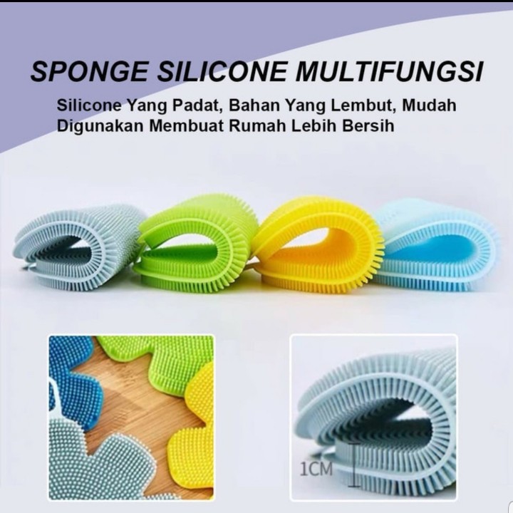 Spons Cuci Piring Silikon / Spons Cuci Piring Warna - Warni /Spons Mencuci Piring Murah dan Bagus