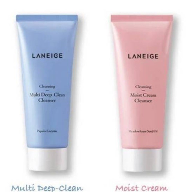 Laneige Deep Clean Cleanser Face Moist Cream Sabun Muka Pembersih Skin Care Skincare Original Korea