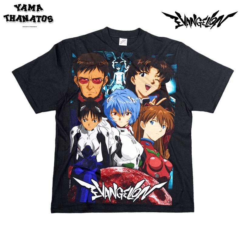 KAOS TSHIRT EVANGELION BOOTLEG BY YAMA THANATOS