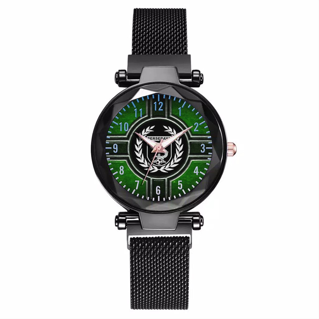 Jam Tangan Wanita Custom - Bonita PERSEBAYA MOTIF 7 Free Box &amp; Batre Cadangan