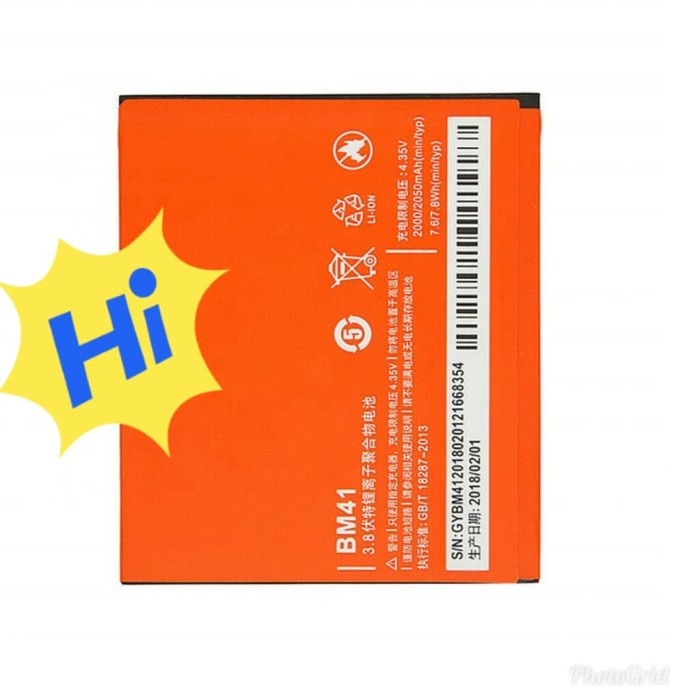 BATERAI / BATRE / BATTERY XIAOMI BM41 BM-41 BM40 BM-40 BM44 BM-44 ORI Baterai Xiaomi Redmi 1s / BM41