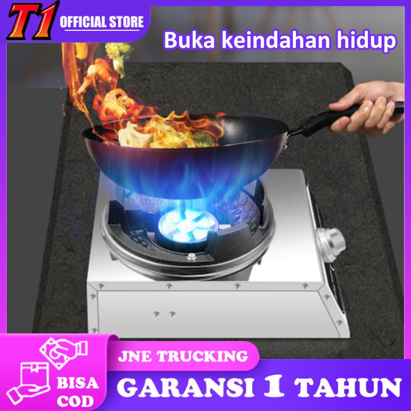 T1 kompor gas desktop kompor gas stainless steel  beban panas kompor gas Single hole