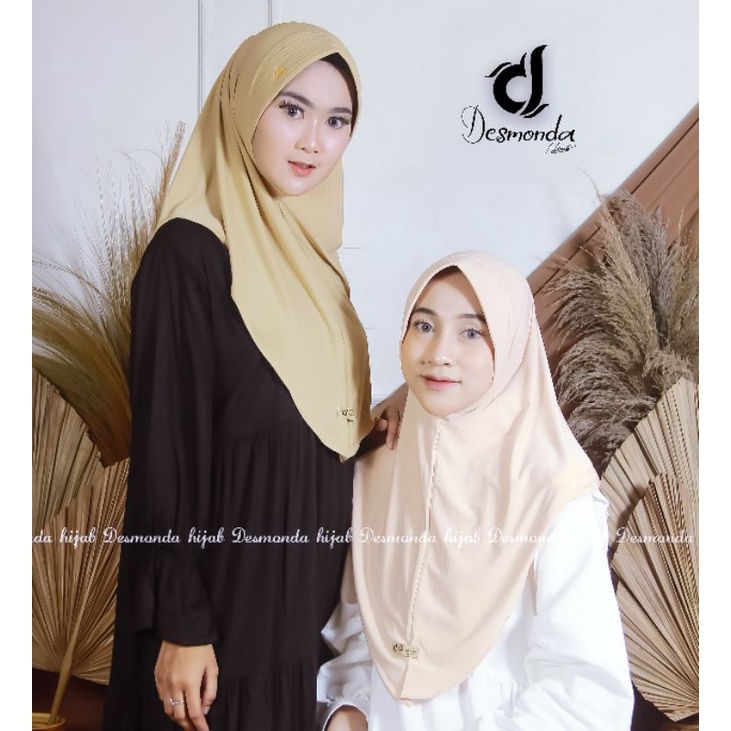 Hijab instan bergo pamela khimar penguin jersey by Desmonda Fashion