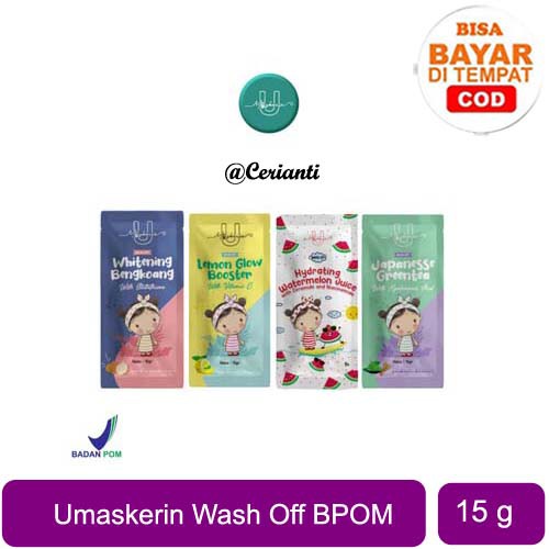 Wash Off Mask Series 15g UMASKERIN BPOM