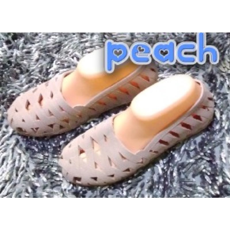 QQ400, Flat Shoes Wanita, bahan karet PVC