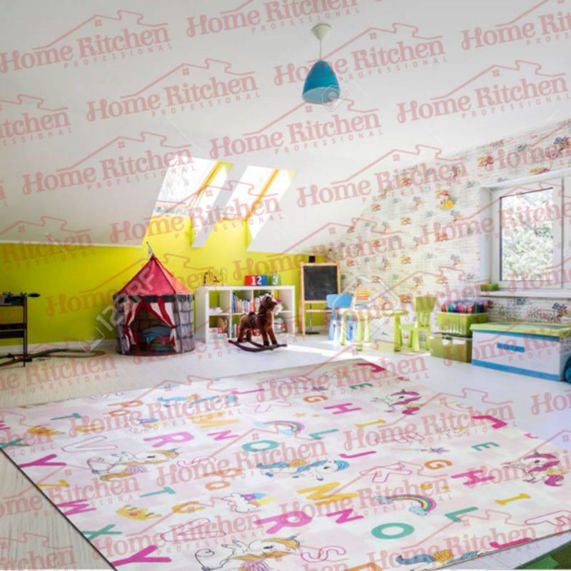 Playmat Matrass Tikar Lipat Shimano Original matras anak bayi FREE BAG 180x200 KHUSUS EKSPEDISI-PINK PONY