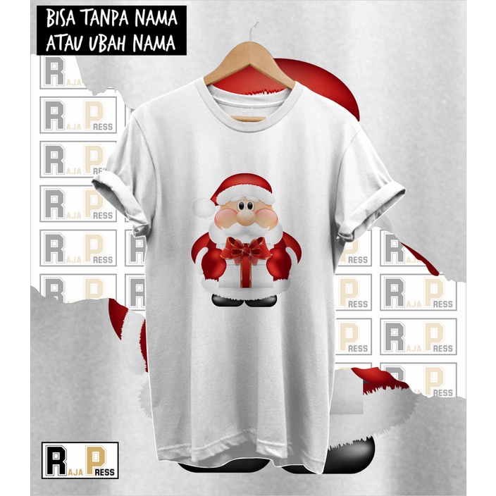 KAOS NATAL SANTA GENDUT SENDIRI MERRY CHRISTMAS COMBED 30S KATUN