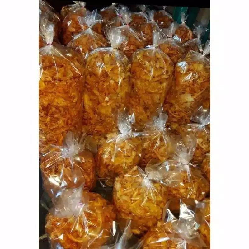 

1/2kg Kripik Singkong Serut/Kripik Brekele/Rasa Pedas Aroma Daun Jeruk