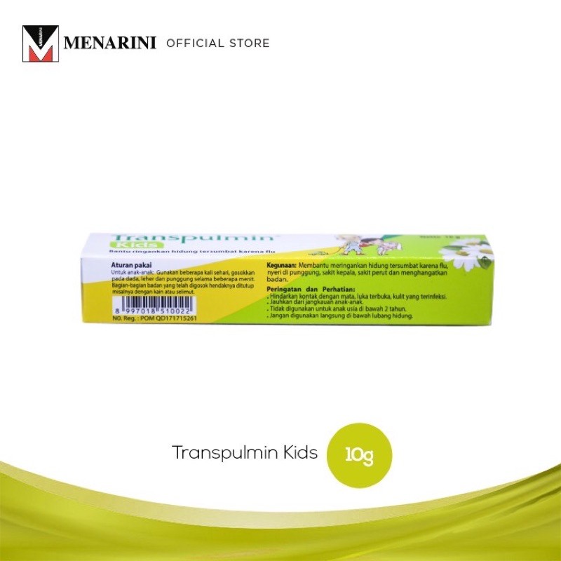 Transpulmin Kids 10gr 20gr - Balsam Anak - Calming Rub Kids - Balsem Anak Pilek Demam Hidung Tersumbat