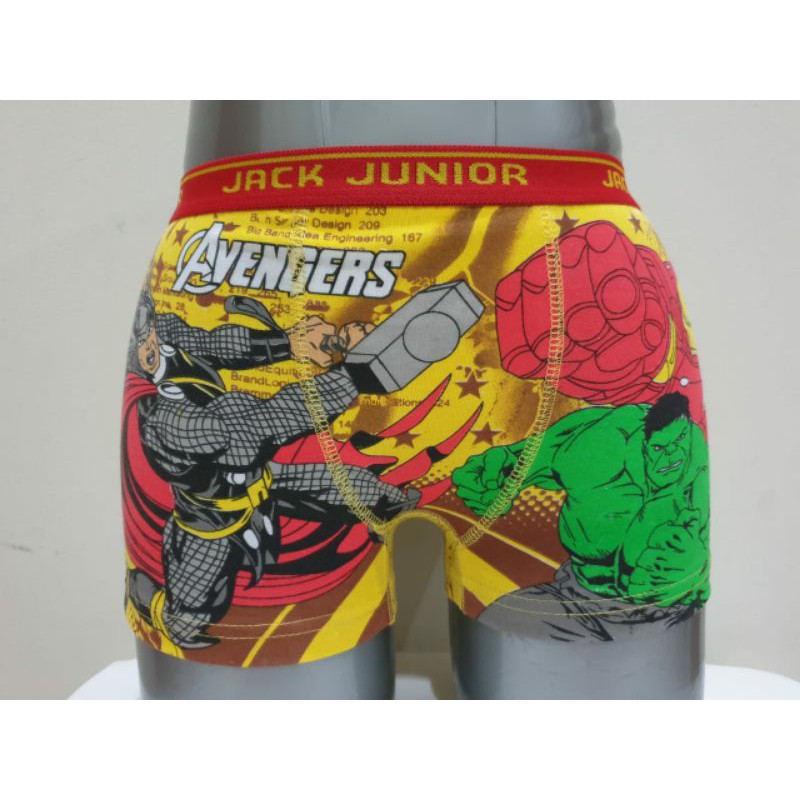 celana dalam boxer jack junior anak laki : AVENGERS HULK