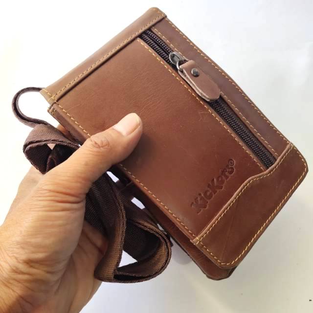 Dompet hp kickers double kulit sapi asli bisa selempang