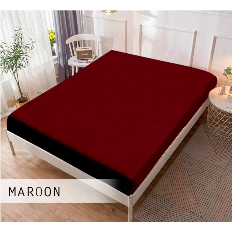 Sprei waterproof motif murah !! Sprei anti ompol sprei murah-Wp maroon