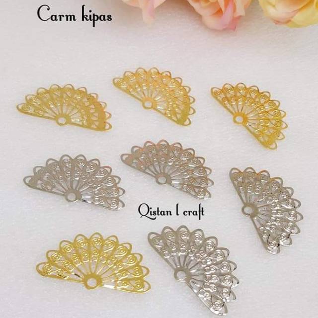 Carm kipas lempeng besi kerangka anting 12