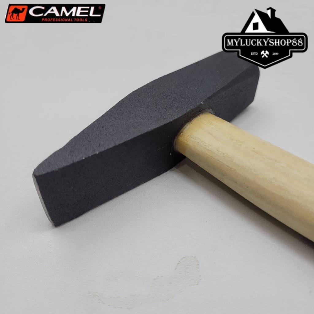 Camel Palu Tukang Rubber Grip 300gr Palu Kaca Lancip Gagang Kayu 300 gram 300g 300 gr