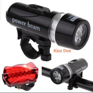 Lampu Sepeda Set 5 LED Depan Belakang / Front Tail Bicycle Light Set