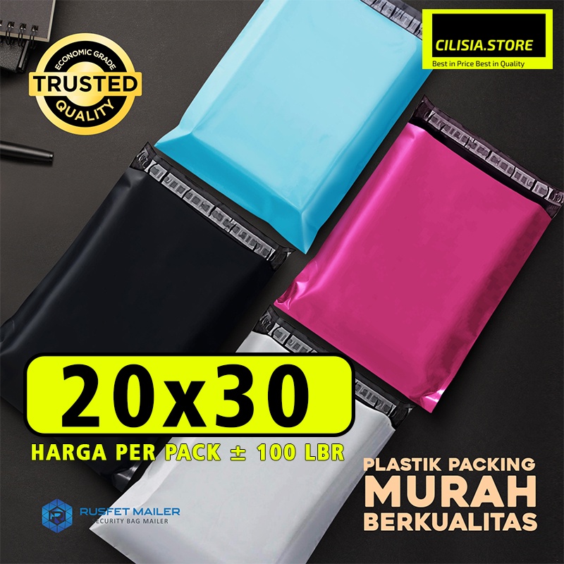 

Polymailer Amplop Plastik Packing Online 20x30 Polos Rusfet [Lembaran] - Light Grey