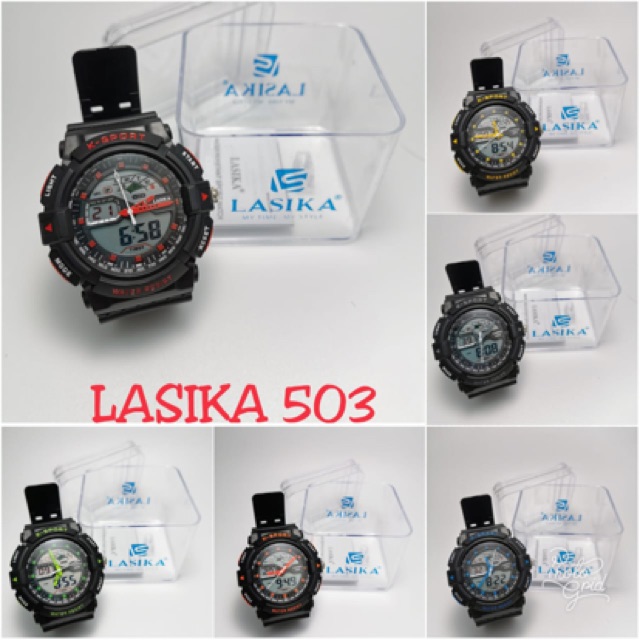 Jam tangan double time lasika sport digital anti air dewasa