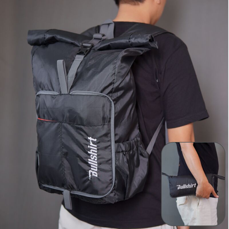 Bullshirt Backpack Ultralight - Tas Gendong Pria 2 in 1 Ringan Lipat Pouch Original Distro - Parasut