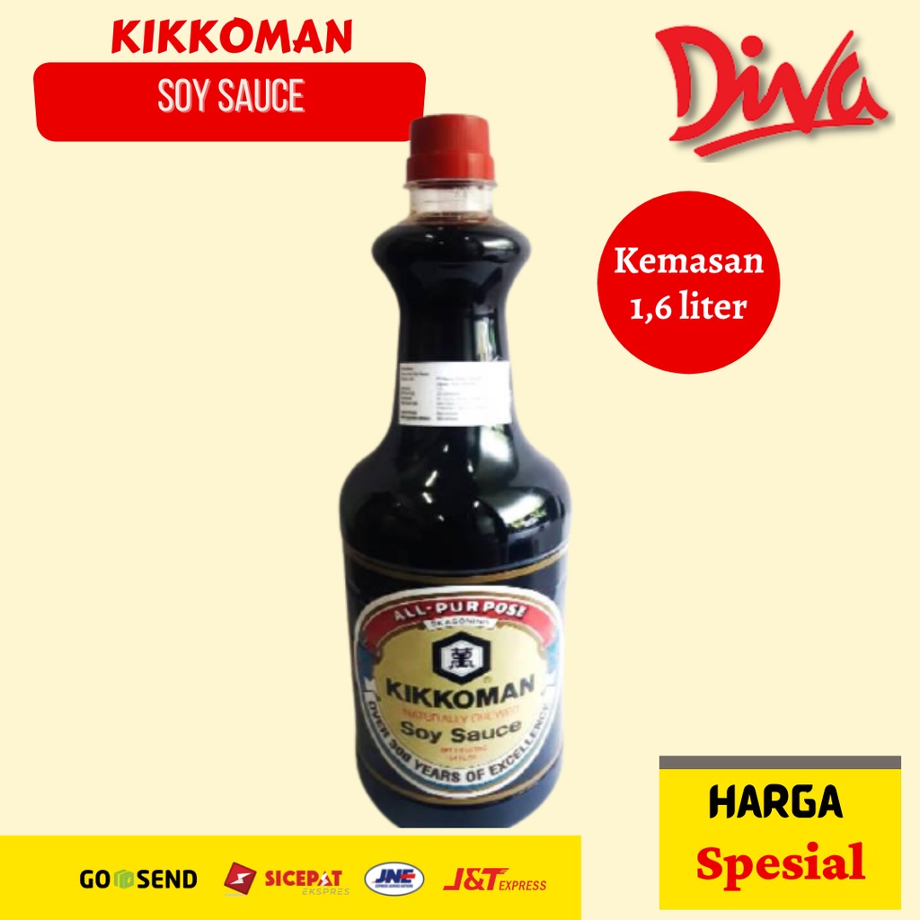 

[1,6lt] Kikkoman Soy Sauce - Saus Premium [Grab / GOSEND]