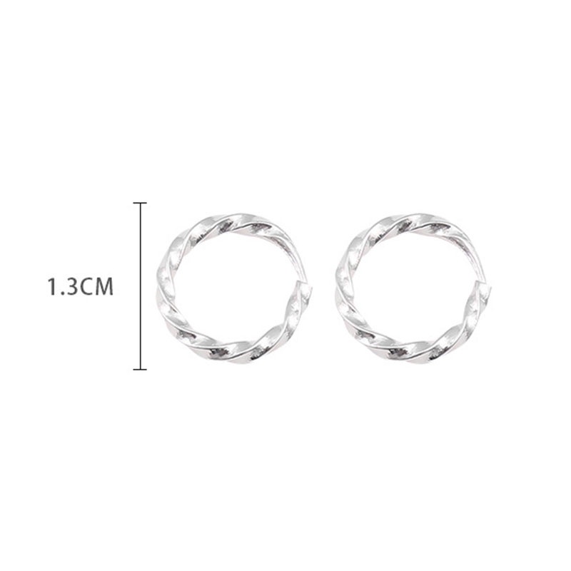 925 Sterling Silver Hoop Earrings Aksesoris Perhiasan Fashion Wanita Korea Italia