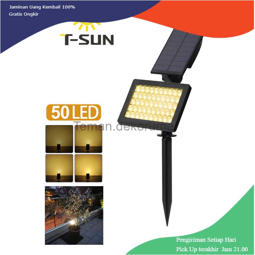 TD-DHA T-Sun Lampu Taman Energi Solar Panel 50 LED 3W Warm White - TS-G0202