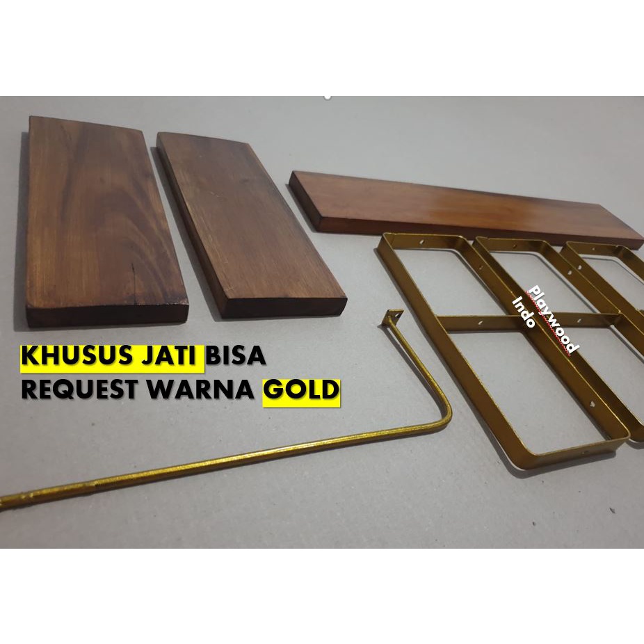 Kitchen Set / Rak Bumbu Dapur lebar 3 susun Serbaguna lebar 10 cm / Kayu besi Minimalis gantung dinding / rak kitchen set / rak dinding