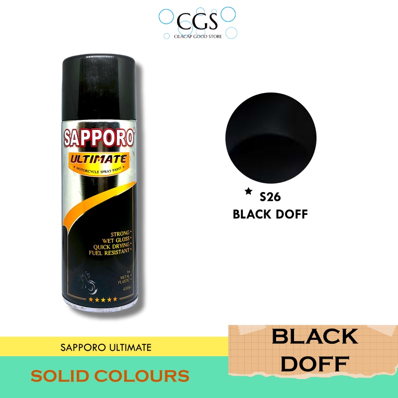 Sapporo BLACK DOFF S26 - sapporo hitam doff - sapporo black doff - pilok sapporo hitam doff - pilox 