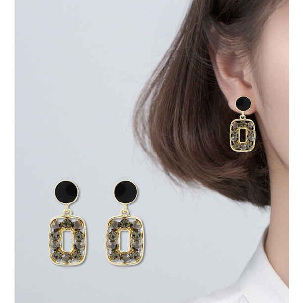 RRNS 054 Anting Berlian Anting Kotak Anting Korea Anting bulat anting wanita perempuan murah fashion wanita style Anting Fashion