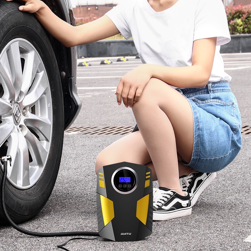 PROMO!! kompresor angin ban mobil - promo Pompa Listrik Ban Mobil Air Compressor Car Portable - Pompa Ban Mobil Portable Tire Air Compressor 12V 120W 150 PSI - Inflator Pompa Angin Ban Mobil Elektrik LCD Display -  Pump High Pressure Portable Pompa Angin