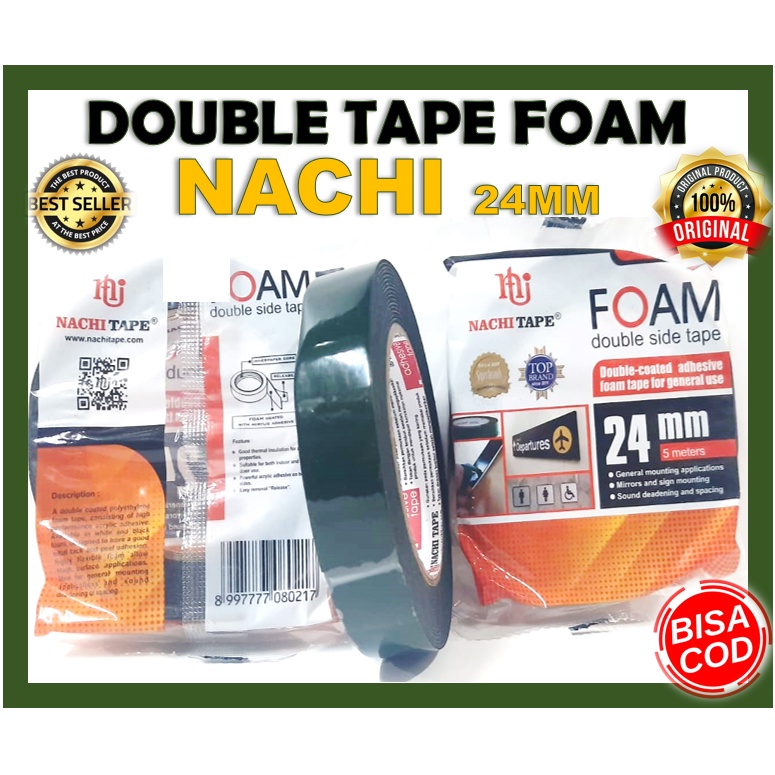 Double Tape Foam Nachi Double Side 24mmx5m Hijau