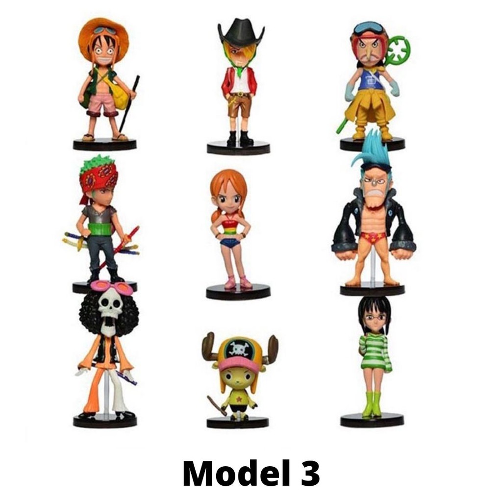 Action Figure One Piece 9 PCS - Model 1 2 3 4 Full Set Pajangan Original