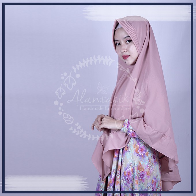 Alantasik - jilbab  syari diamond Wolfis / khimar diamond / pet rempel jumbo GR.6