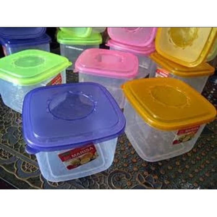 Toples Plastik Mini Kotak Marisa M ukuran 500ml Green Line