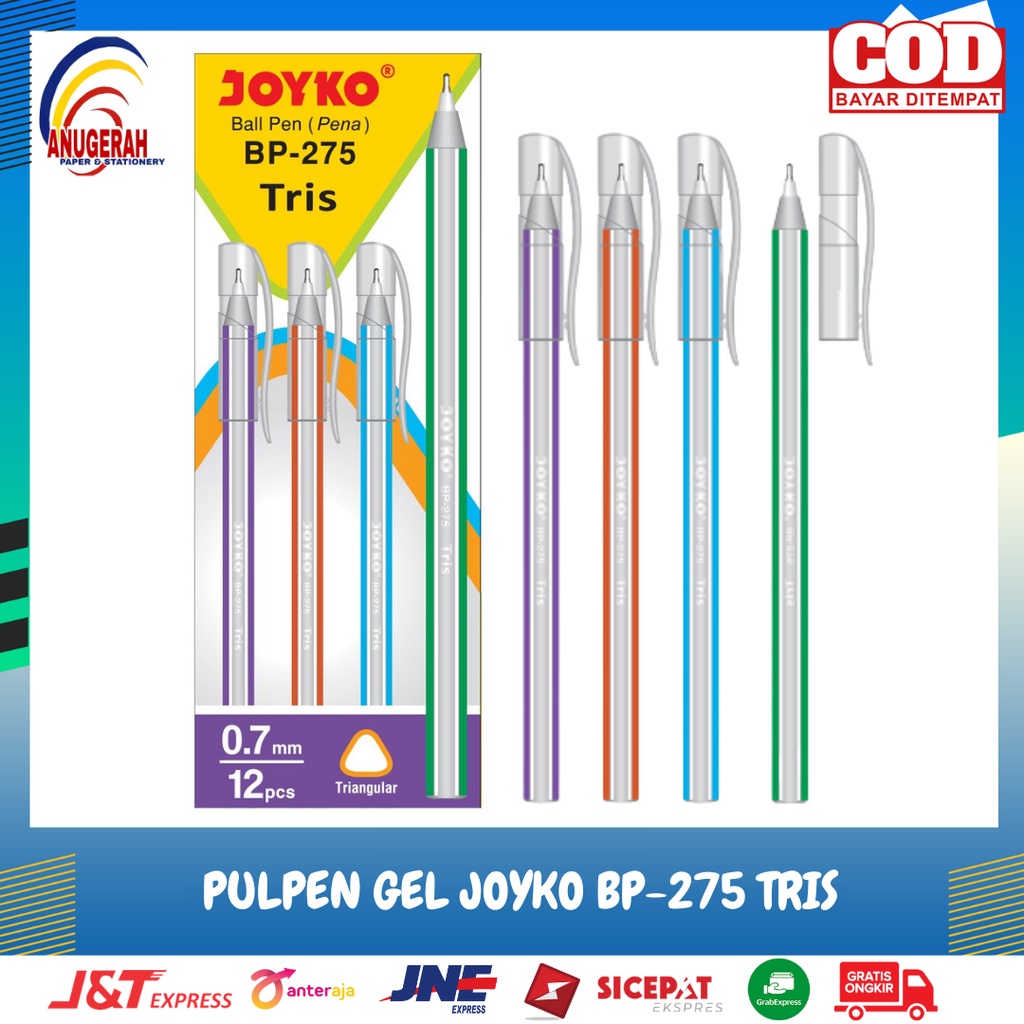 

Ball Pen / Pulpen Joyko BP-275 Tris 0.7 mm (LSN)